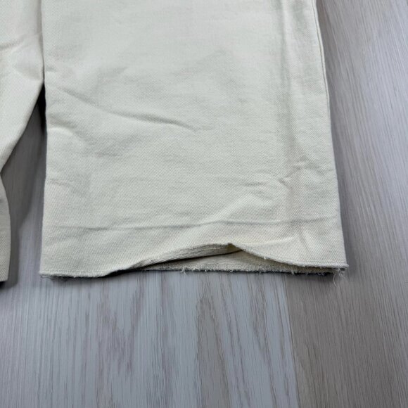 After Pray Mens Ivory Waistband Belted Pleated Straight Leg Chino Pants Large - Picture 6 of 14